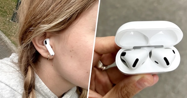 tai nghe airpods 4 đeo trên tai