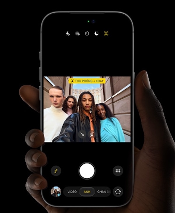 iPhone 18 Pro Camera trước 18MP Center Stage – linh hoạt khi selfie và gọi video