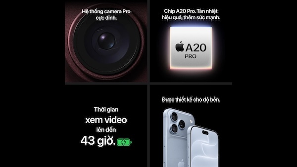 iPhone 18 Pro Max Chip A20 Pro – sức mạnh cho hiệu năng và AI